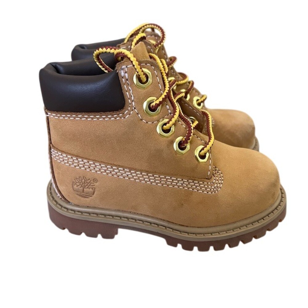 Timberland 6-Inch Premium Waterproof Boots Unisex Kids Yellow Size 5